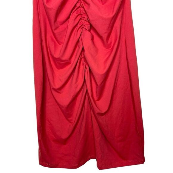 NEW Susana Monaco V Gathered Strap Tank Dress Cherry Blossom XL - Picture 6 of 10